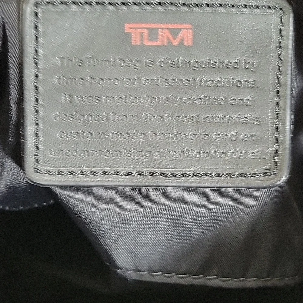 Tumi Black Nylon/Leather Tote with Dual Top Handles